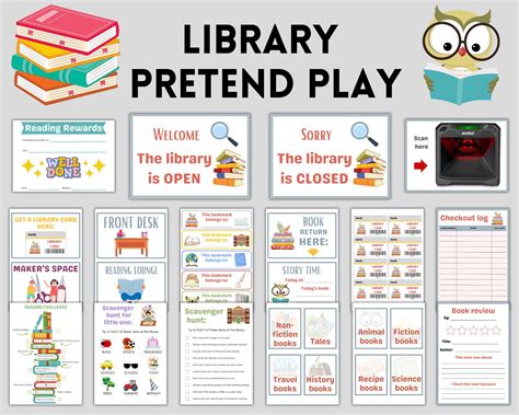 Library Pretend Play Printables