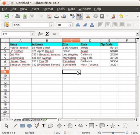 Libreoffice Calc Create Table