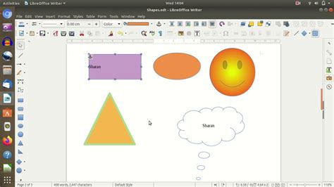 Libreoffice Draw Add Shapes
