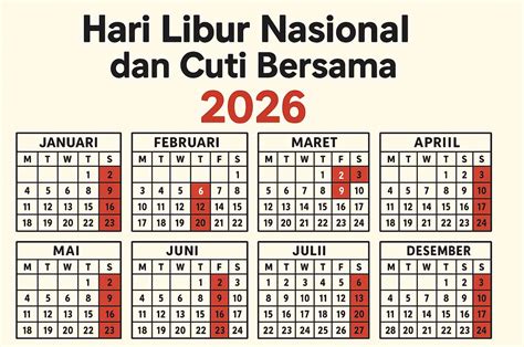 Libur 2026 Indonesia: Panduan Lengkap Hari Libur Nasional dan Cuti Bersama