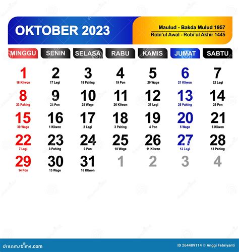 libur bulan oktober 2023