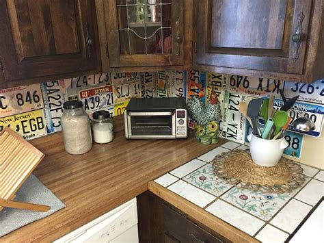 License Plate Backsplash