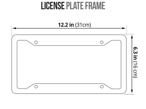License Plate Frames Size