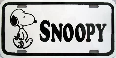 License Plate Frames Snoopy