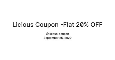 Discover The Benefits Of Licious Coupons