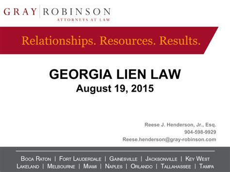 Understanding Georgia Lien Laws