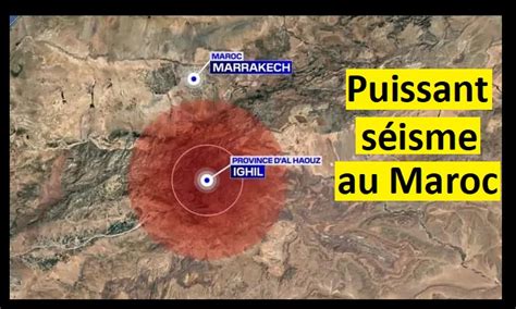 lieu du tremblement de terre au maroc