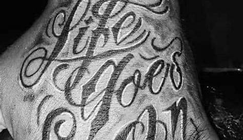 Life Goes On Tattoo Hand ,