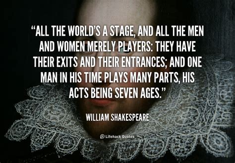 life is a stage shakespeare quote