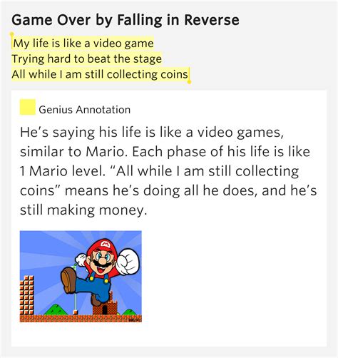 life is like a video game lyrics