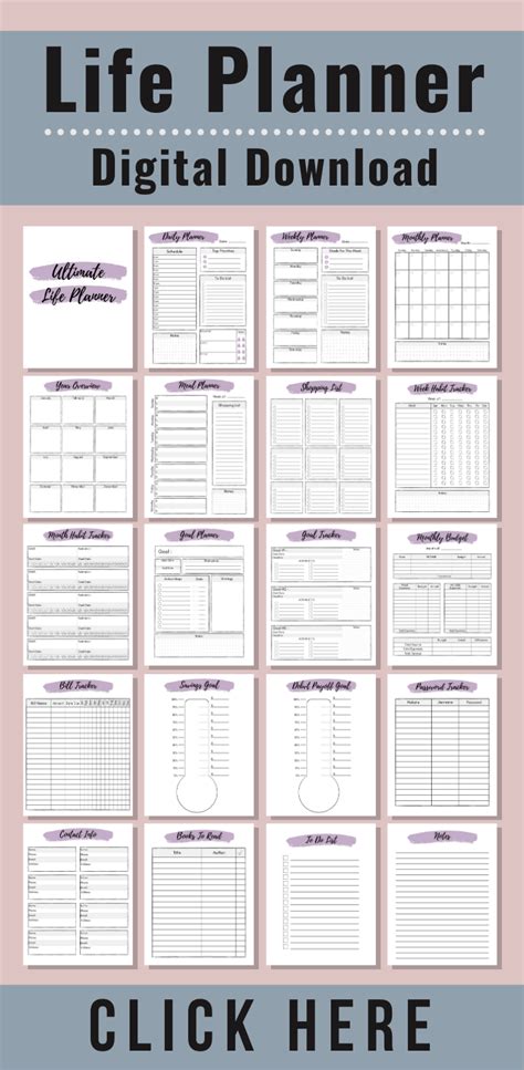 Life Planner Printable Free