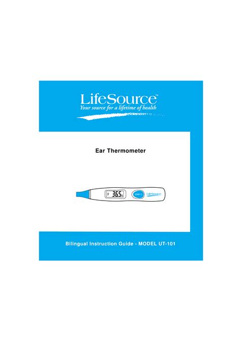 Lifesource Ear Thermometer Instructions