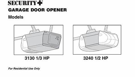 Liftmaster Garage Door Opener Owner's Manual