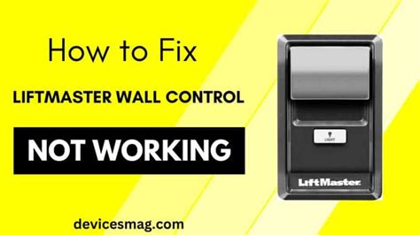 Liftmaster Wall Button Reset