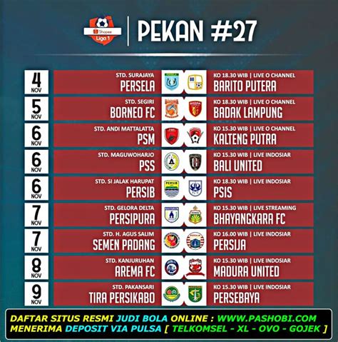 liga 1 indonesia fixtures