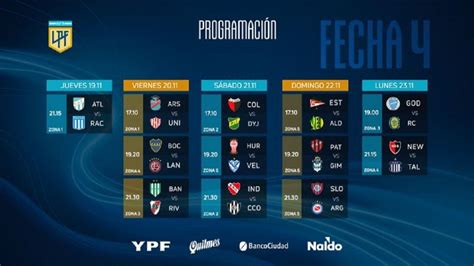 liga argentina partidos de hoy