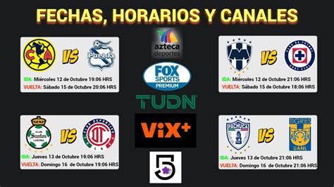 liga mx 2022 horarios y canales