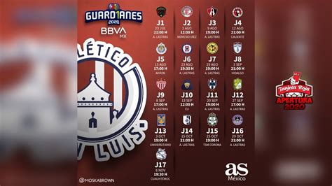 liga mx atletico san luis soccer schedule