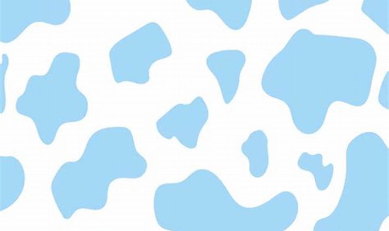 light blue cow print wallpaper