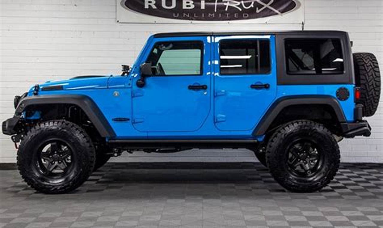 light blue jeep wrangler for sale