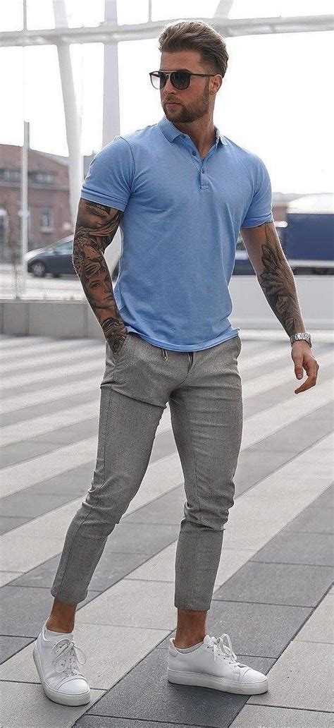 Summer Grey Jeans Outfit Men Trend Fashion Design