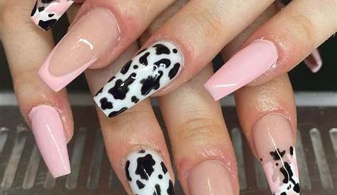 Strawberry Milkshake Small in 2021 Cow nails, Long acrylic nails