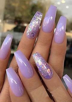 Light Purple Acrylic Nail Designs