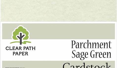 Parchment Sage Green Cardstock - 8.5 x 11 inch - 65lb Cover / 176gsm