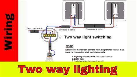 How to wire two way light switch.Two way lighting circuit. YouTube