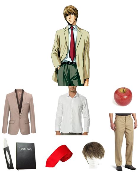 Death Note Light Yagami Cosplay Costume Made Top Jacket Shirt Pants Men
