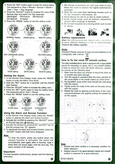Light Alarm Clock Instructions