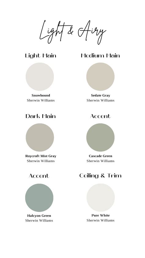 light and airy color scheme