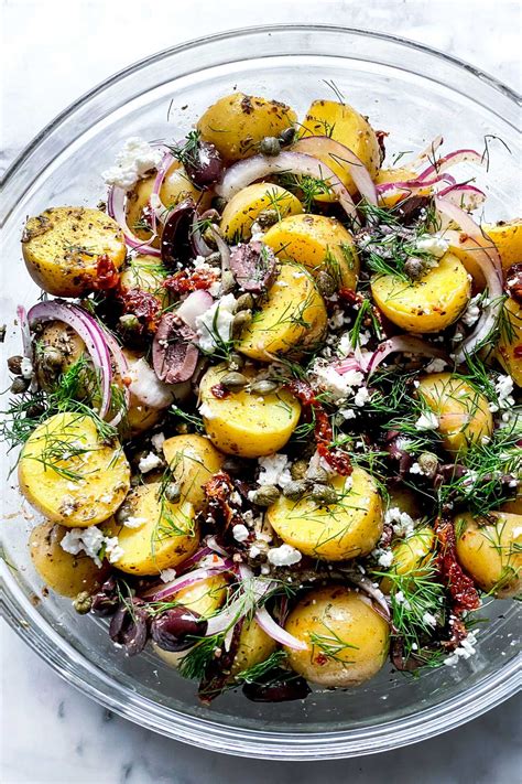 light and easy greek potato salad