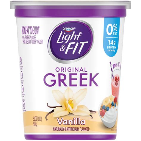 light and fit vanilla greek yogurt