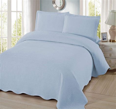Light Blue Bedspread Queen Size