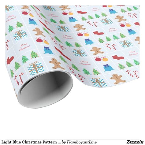 light blue christmas wrapping paper