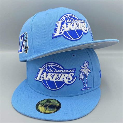 Light Blue Fitted Hat