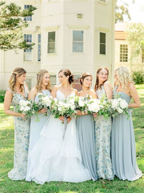 light blue floral bridesmaid robes