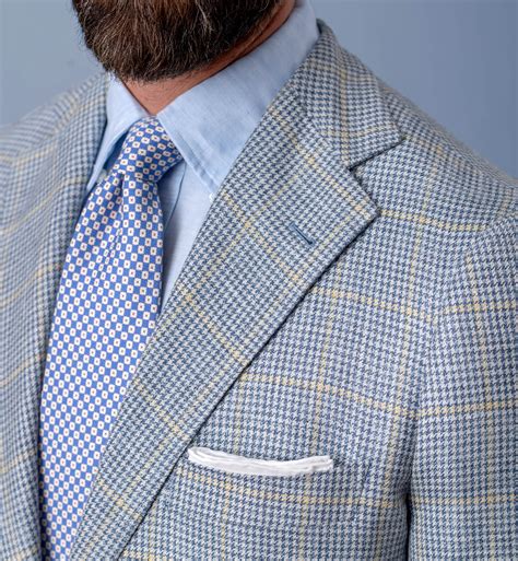 Light Blue Houndstooth Jacket