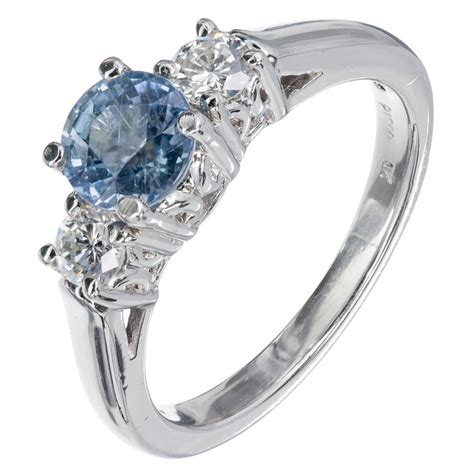 light blue stone engagement rings