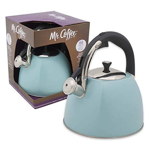 light blue tea kettle