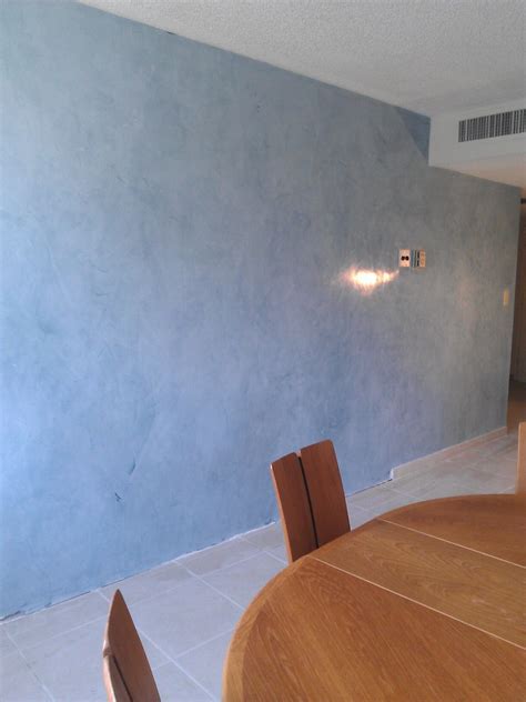 light blue venetian plaster