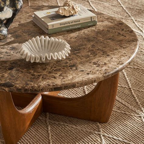 Light Brown Marble Coffee Table