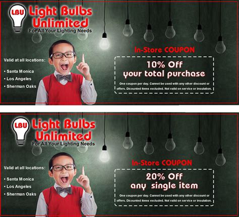 Light Bulb Coupons Printable