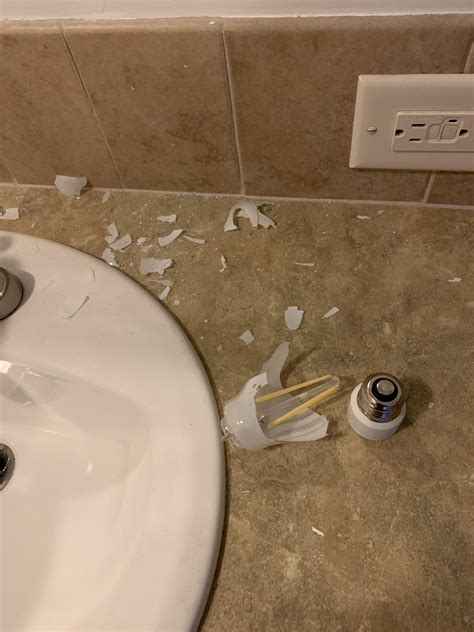 Light Bulb Exploded In Bathroom