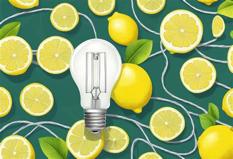 Light Bulb Lemon Battery
