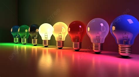 Light Bulbs Different Colors