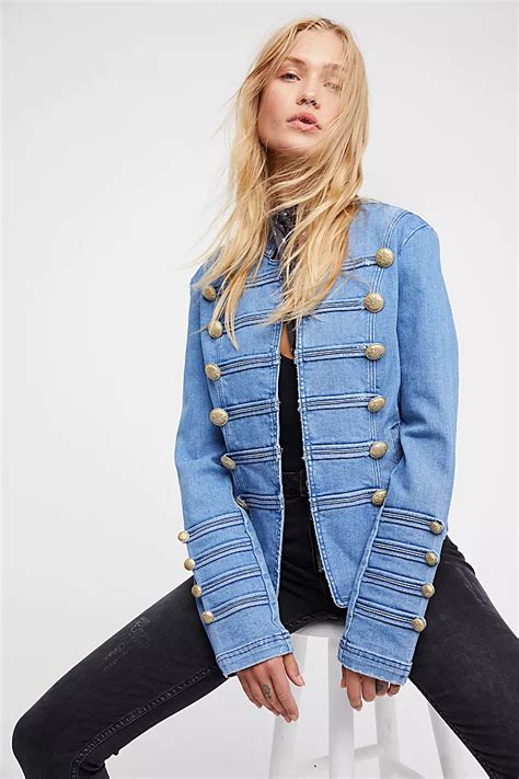 Light Denim Military Jacket