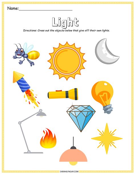 Light Energy Activity Sheets