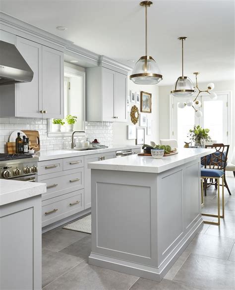 Light Gray White Kitchen Cabinets